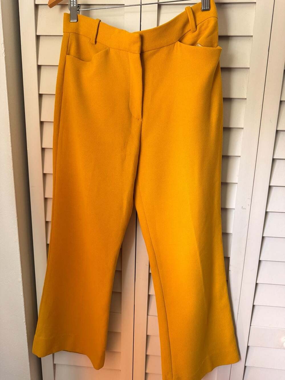 Zara Mustard Yellow High-Waisted Wide Leg Trousers